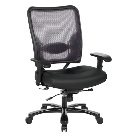 Picture of Office Star 75 Series Big & Tall Ergonomic Double AirGrid Back And Custom Fabric Seat Chair, Black