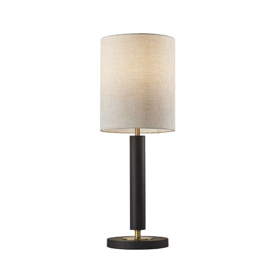 Picture of Adesso Hollywood Table Lamp, 27inH, Off-White Shade/Black Base