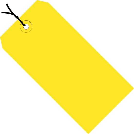 Picture of Partners Brand Prestrung Shipping Tags, 8in x 4in, Yellow, Case Of 500