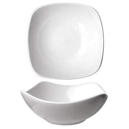 Picture of International Tableware Quad Square Fine Porcelain Bowls, 46 Oz, White, Pack Of 12 Bowls