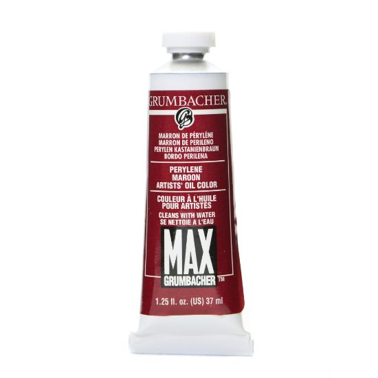 Picture of Grumbacher Max Water Miscible Oil Colors, 1.25 Oz, Perylene Maroon