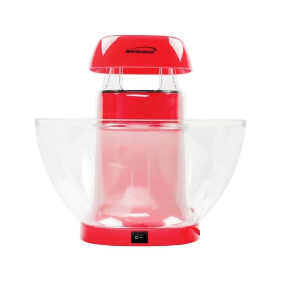 Picture of Brentwood Jumbo 24-Cup Hot Air Popcorn Maker, 11-1/4inH x 11-1/2inW x 11-1/2inD, Red