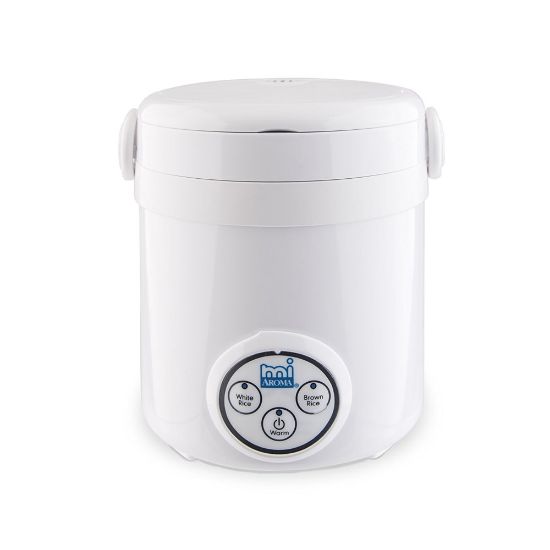 Picture of Aroma MRC-903D 3-Cup Digital Cool Touch Rice Cooker, 8inH x 7-1/2inW x 7-1/2inD, White