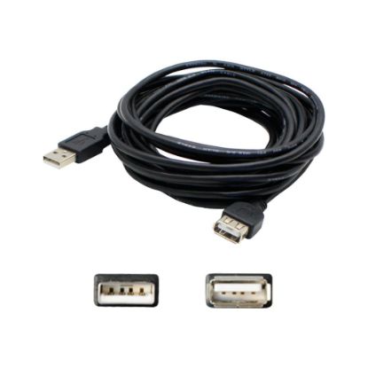 Picture of AddOn 6.0ft USB 2.0 (A) to USB 2.0 (A) Extension Cable - USB extension cable - USB (F) to USB (M) - USB 2.0 - 6 ft - black