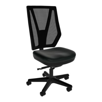 Picture of Sitmatic GoodFit Mesh Synchron High-Back Chair, Black Polyurethane/Black