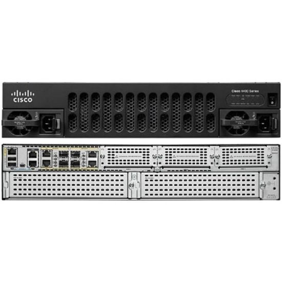 Picture of Cisco 4451-X Router - 4 Ports - 4 RJ-45 Port(s) - Management Port - 10.0 - 4 GB - Gigabit Ethernet - 2U - Rack-mountable