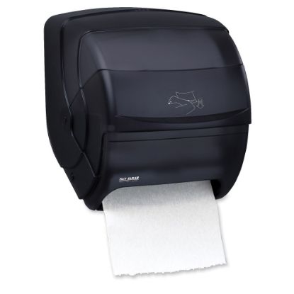 Picture of San Jamar Integra Lever Towel Dispenser, 13 1/2in x 11 1/2in x 11 1/4in, Black/Pearl