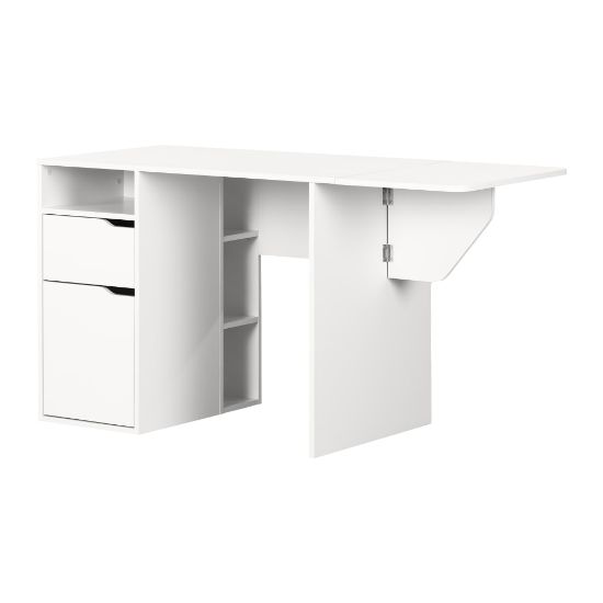 Picture of South Shore Crea 57inW Expandable Craft Table, Pure White