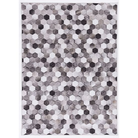 Picture of Linon Bingham Area Rug, 5ft x 7ft, Corbin, Gray/Ivory