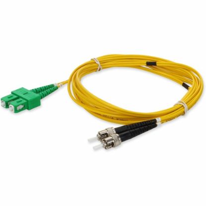 Picture of AddOn 3m SC to ST OS1 Yellow Patch Cable - Patch cable - SC/APC single-mode (M) to ST/APC single-mode (M) - 3 m - fiber optic - duplex - 9 / 125 micron - OS1 - halogen-free - yellow