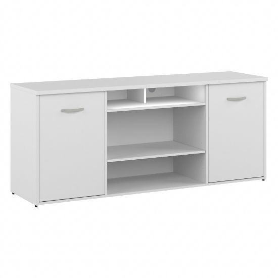 Picture of Bush Business Furniture Studio C 72inW Office Storage Cabinet With Doors And Shelves, White, Standard Delivery