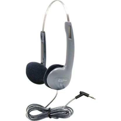 Picture of Hamilton Buhl Economical Personal-Sized On-Ear Headphones - Stereo - Gray - Mini-phone (3.5mm) - Wired - 32 Ohm - 50 Hz 16 kHz - On-ear - Binaural - Ear-cup - 5 ft Cable