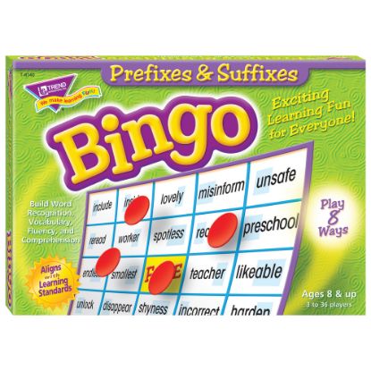 Picture of Trend Sight Words Prefixes & Suffixes Bingo Game, Grades 2 To 8