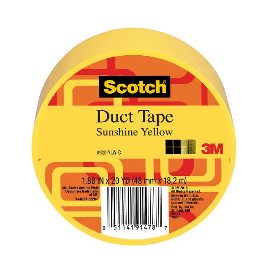 Picture of Scotch Colored Duct Tape, 1 7/8in x 20 Yd., Yellow