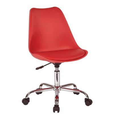 Picture of Ave Six Emerson Mid-Back Chair, Red/Silver