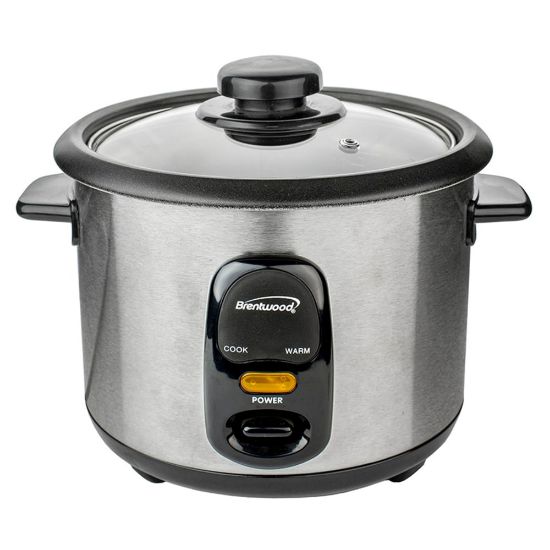 Picture of Brentwood 8-Cup Rice Cooker With Steamer, Silver