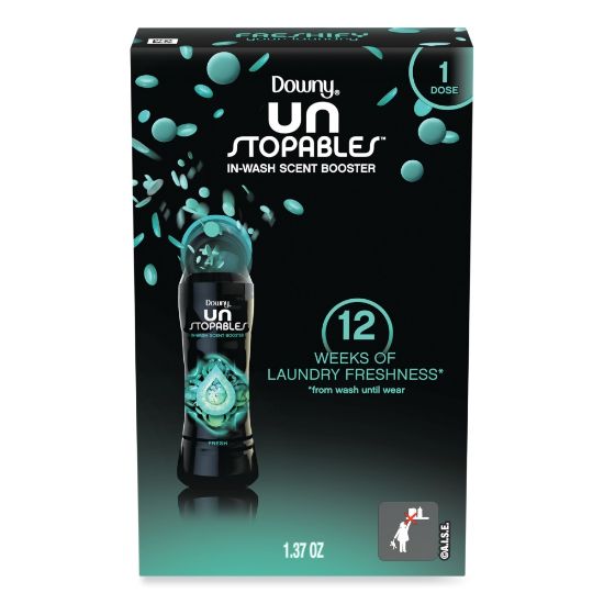 Picture of Downy Unstopables In-Wash Scent Booster Beads, Fresh Scent, 1.37 Oz, Carton Of 156 Packs