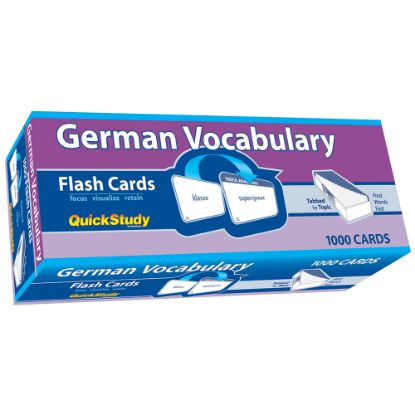 Picture of QuickStudy Flash Cards, 4in x 3-1/2in, German Vocabulary, Pack Of 1,000 Cards