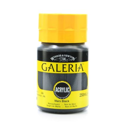 Picture of Winsor & Newton Galeria Flow Formula Acrylic Colors, 250 mL, Mars Black, 386, Pack Of 2