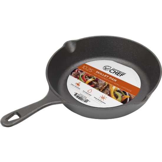 Picture of Commercial Chef Cast Iron Saute Skillet, 10-1/4in, Black