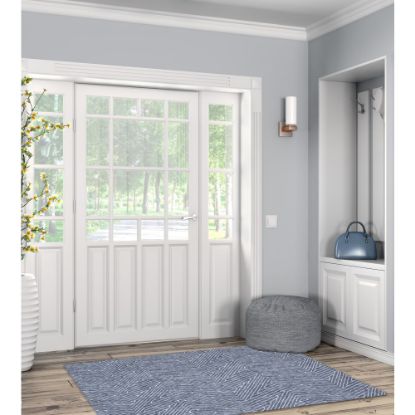 Picture of Linon Washable Indoor Rug, Shae, 3ft x 5ft, Gray/Ivory