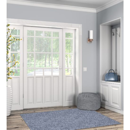 Picture of Linon Washable Indoor Rug, Shae, 3ft x 5ft, Gray/Ivory