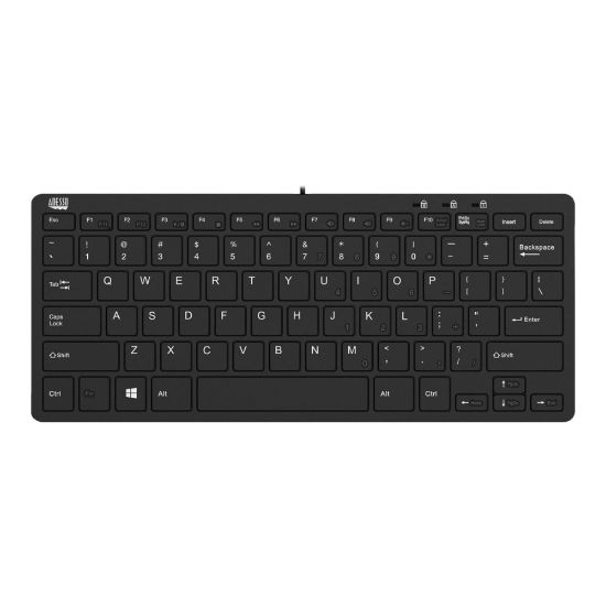 Picture of Adesso SlimTouch 510 USB Mini Keyboard With USB Hub, Black