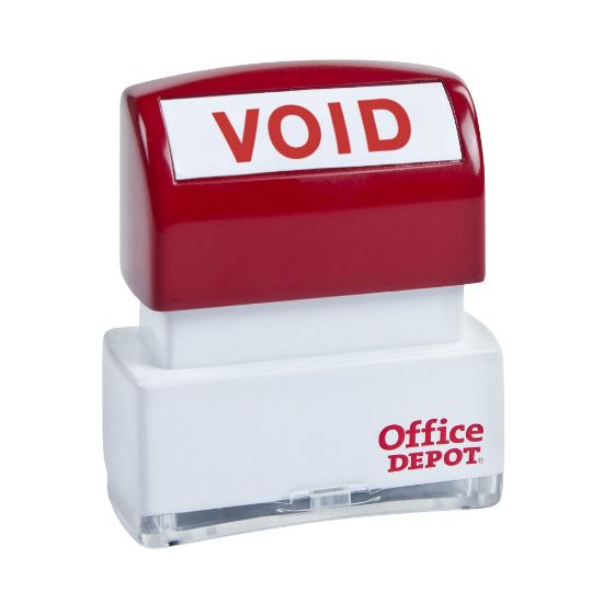 Picture of Office Depot Brand Pre-Inked Message Stamp, "Void", Red