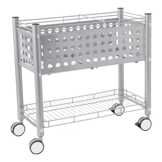 Picture of Vertiflex Open Top Rolling File Cart, 28 1/4inH x 28 1/4inW x 13 3/4inD, Matte Gray