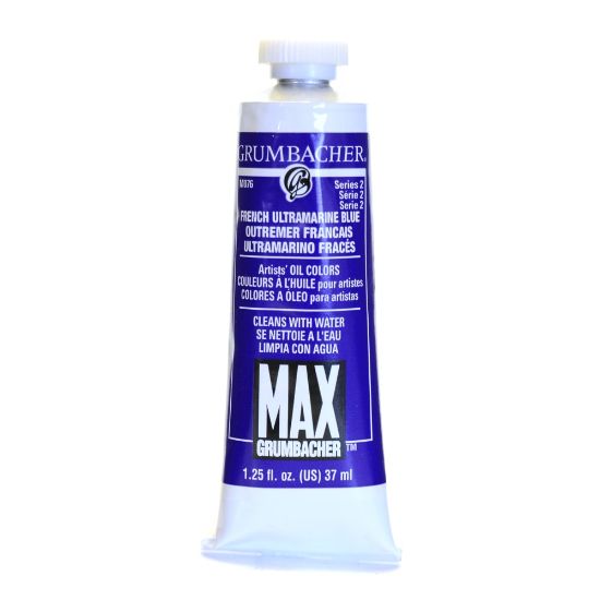 Picture of Grumbacher Max Water Miscible Oil Colors, 1.25 Oz, French Ultramarine Blue, Pack Of 2