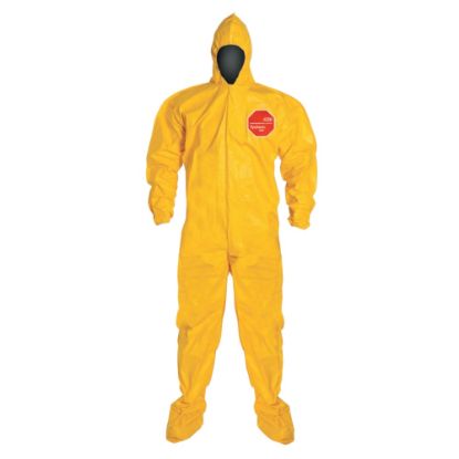 Picture of DuPont Tychem 2000 Tyvek Coveralls With Attached Hood And Socks, 3XL, Yellow, Pack Of 12