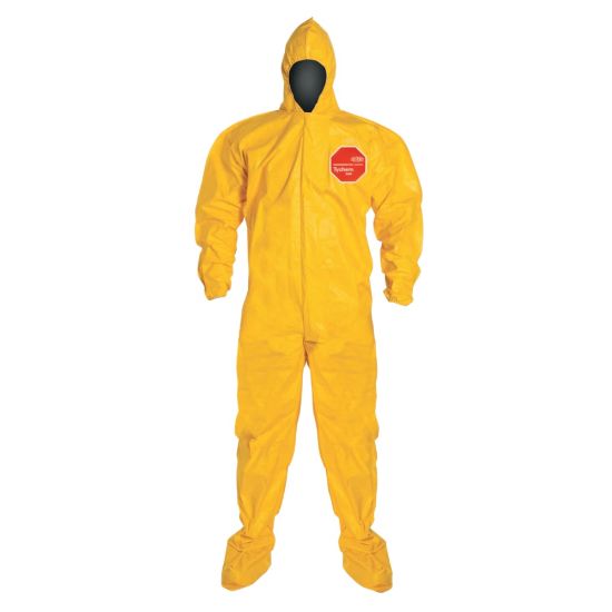 Picture of DuPont Tychem 2000 Tyvek Coveralls With Attached Hood And Socks, 3XL, Yellow, Pack Of 12