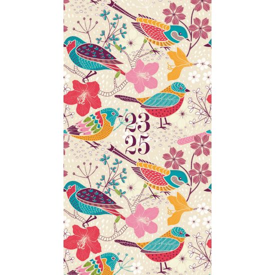 Picture of 2023-2025 Willow Creek Press Checkbook 2-Year Monthly Academic Pocket Planner, 6-1/2in x 3-1/2in, Birds & Blooms, July 2023 To June 2025