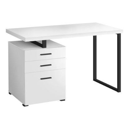 Picture of Monarch Specialties Melody 48inW Computer Desk, White/Black