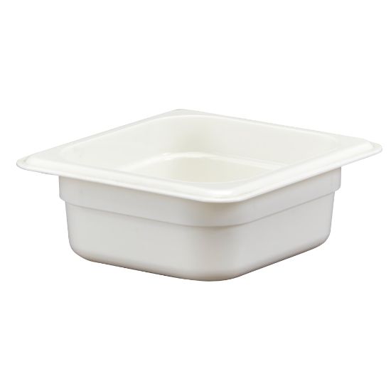 Picture of Cambro Camwear GN 1/6 Size 2in Food Pans, 2inH x 6-3/8inW x 7inD, White, Set Of 6 Pans