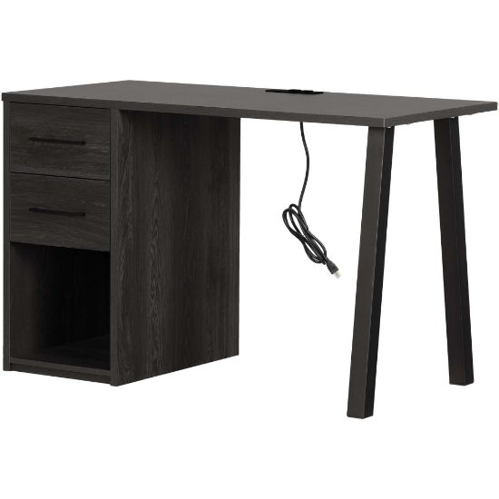 Picture of South Shore Zolten 48inW Computer Desk, Gray Oak