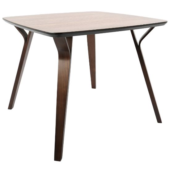 Picture of Lumisource Folia Mid-Century Modern Dining Table, Square, Walnut