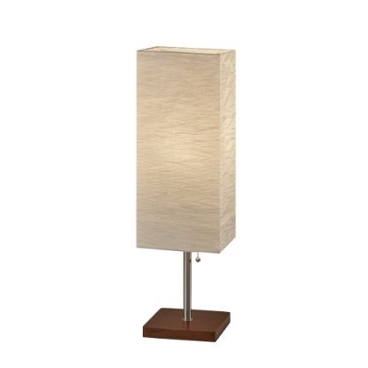 Picture of Adesso Dune Table Lamp, 26inH, White Shade/Walnut Base