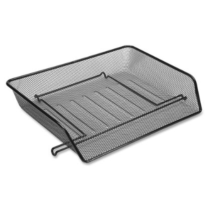 Picture of Lorell Mesh Side-Loading Document Tray, Letter/Legal Size, Black, Set Of 2