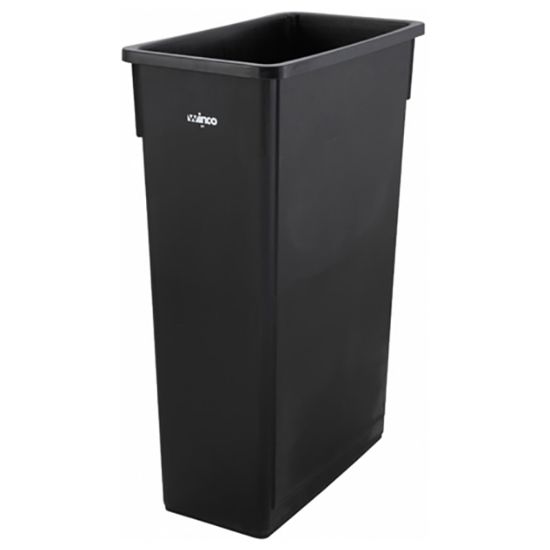 Picture of Winco Slim Trash Can, 23 Gallon, Black