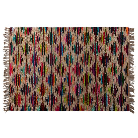 Picture of Baxton Studio Zurich Handwoven Hemp Blend Area Rug, 5-1/4ft x 7-1/2ft, Multicolor