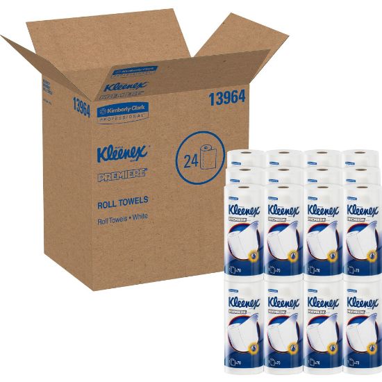 Picture of Kleenex Premier 1-Ply Paper Towels , Perforated, 70 Sheets Per Roll, Pack of 24 Rolls