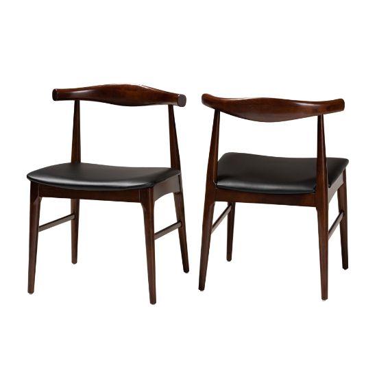 Picture of Baxton Studio 9546 Eira Dining Chairs, Black, Set Of 2 Chairs