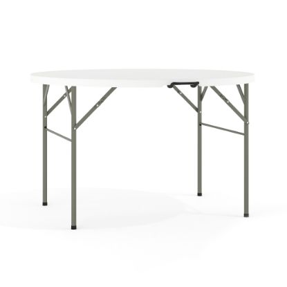 Picture of Flash Furniture Round Bi-Fold Plastic Banquet And Event Folding Table, 29-1/2inH x 47-3/4inW x 47-3/4inD, Granite White