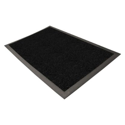 Picture of Genuine Joe Ultraguard Indoor Wiper/Scraper Floor Mat, 4ft x 6ft, Charcoal Black