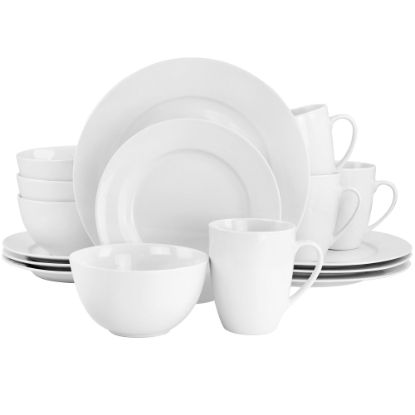 Picture of Gibson Home Classic Pearl 16-Piece Fine Ceramic Dinnerware Set, White