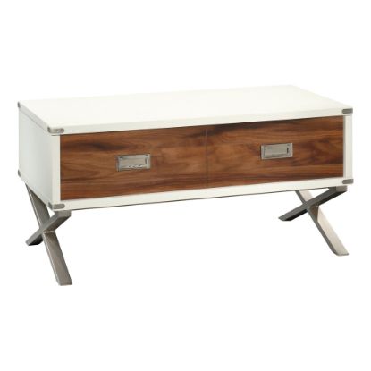 Picture of Sauder Vista Key Lift-Top Coffee Table, Pearl Oak/Blaze Acacia