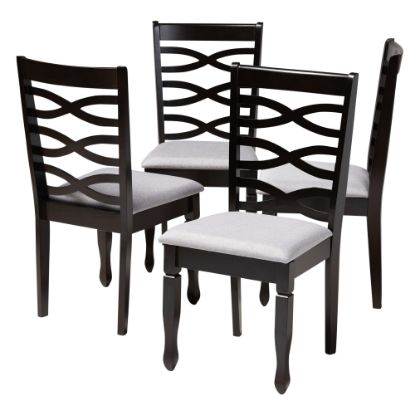 Picture of Baxton Studio 9406 Lanier Dining Chairs, Gray, Set Of 4 Chairs