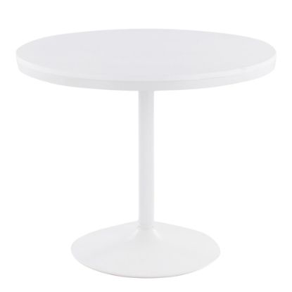 Picture of LumiSource Dakota Dining Table, 29-3/4inH x 36inW x 36inD, White/White