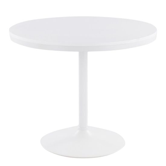 Picture of LumiSource Dakota Dining Table, 29-3/4inH x 36inW x 36inD, White/White